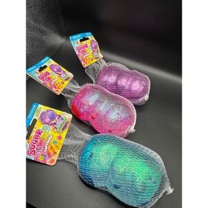 Orb Sugar Swaps Capybara Squishy Toy Lot 3 Pack Glitter Blue Fidget Purple Pink